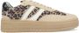 PS Poelman Anemone leren sneakers met panterprint bruin beige - Thumbnail 3