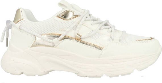 POSH by Poelman MADEE Dames Sneakers Wit Met Gouden Combinatie - Foto 4