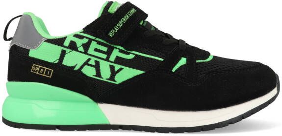Replay Shoot Jr11 Sneakers Jongens Leren Sneaker Zwart - Foto 3