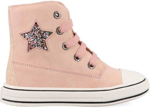 Shoesme Veterschoenen | | Pink | Leer