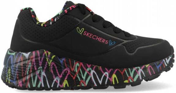 Skechers Uno Lite Lovey Luv 314976L BKMT Zwart