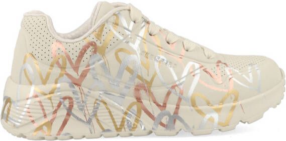 Skechers Uno Lite Metallic Love Sneakers Crème Multicolour - Foto 2