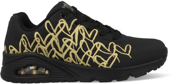 Skechers Sneakers UNO-GOLDEN HEART Vrijetijdsschoen veterschoen met goudkleurige mylar borduursels - Foto 5