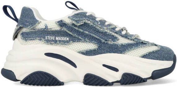 STEVE MADDEN Possession-E blue denim Blauw Mesh Lage sneakers Dames - Foto 3