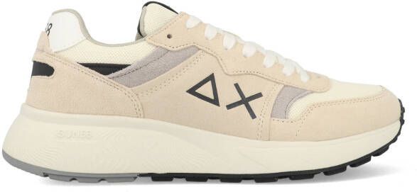 Sun68 Beige Heren Hoge Top Sneakers Beige