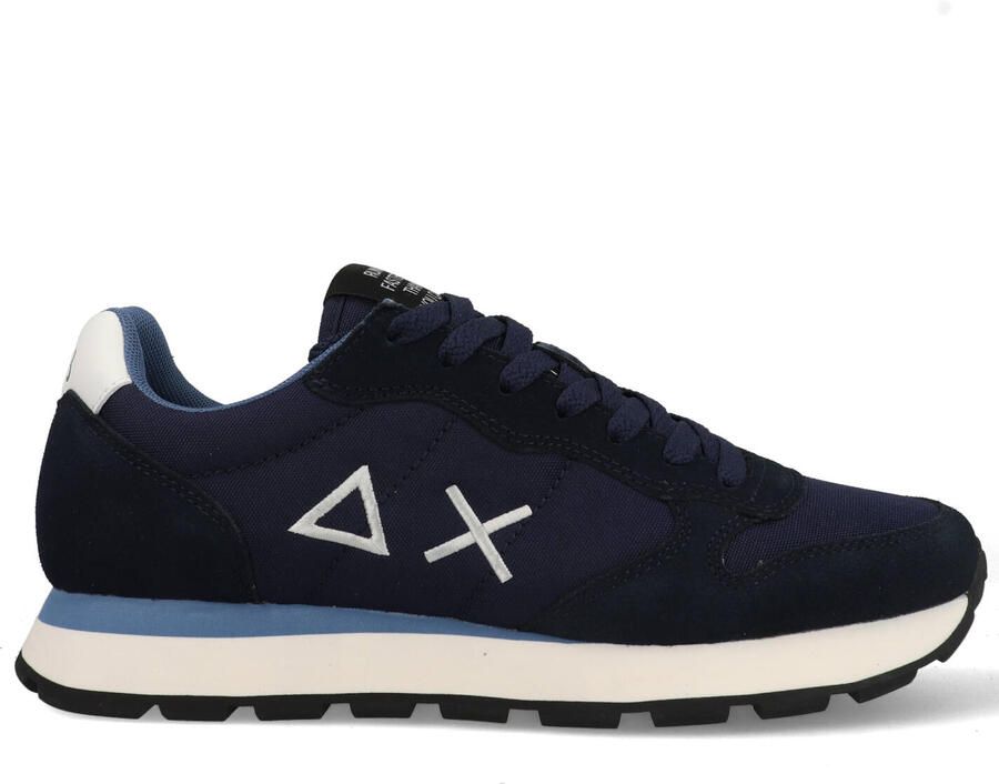 Sun68 Heren Lage sneakers Tom Solid Donkerblauw Suède - Foto 4