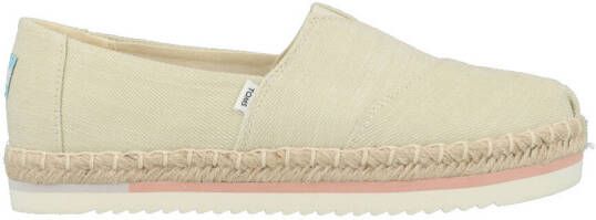 TOMS Alpargata Platform Rope Espadrilles Dames Beige