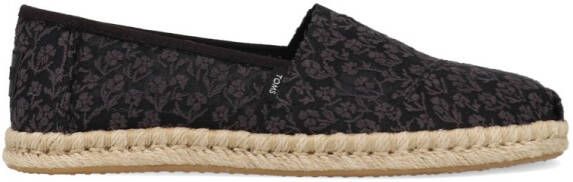 Toms Alpargata Rope Floral Lace 10019818 Zwart