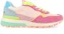 Victoria Sneakers Luna Nylon Multicolor Rosa Split Leather - Thumbnail 5