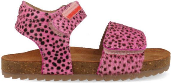 VINGINO Tavi leren sandalen met dierenprint lichtroze Leer Dierenprint 24