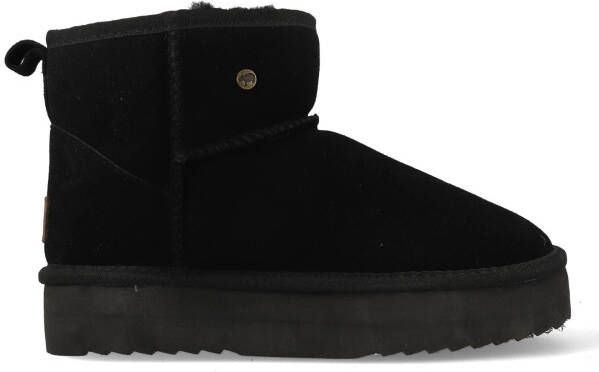 Warmbat Wallaby Suede boot Plateau Dames Laarzen Zwart