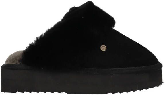 Warmbat Pantoffels Flurry Plateau FLS371009 Zwart