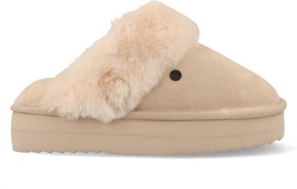 Warmbat Flurry Plateau Pantoffels beige Suede Dames - Foto 7