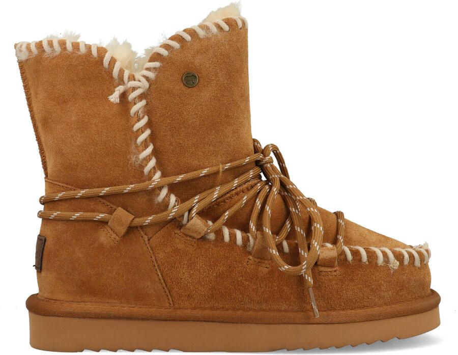 Warmbat Australia Waturra gevoerde suède enkelboots cognac - Foto 8