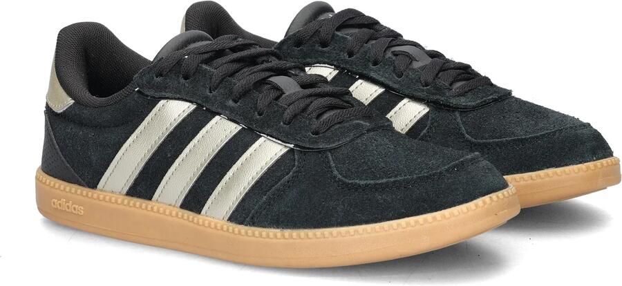 Adidas Sportswear Breaknet Sleek leren sneakers zwart metallic zilver - Foto 9