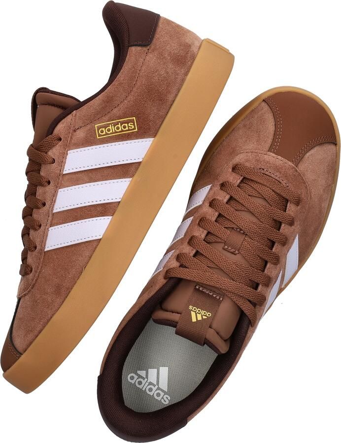 Adidas Sportswear VL Court leren sneakers bruin lila - Foto 11
