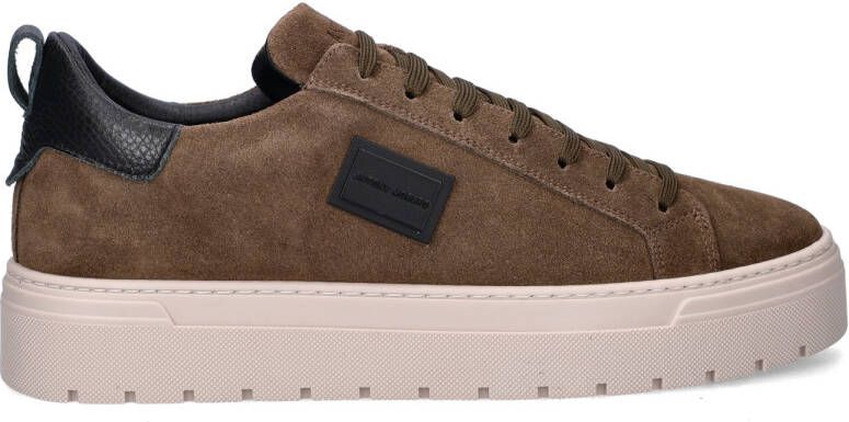 Antony Morato Leren sneakers met labelapplicatie