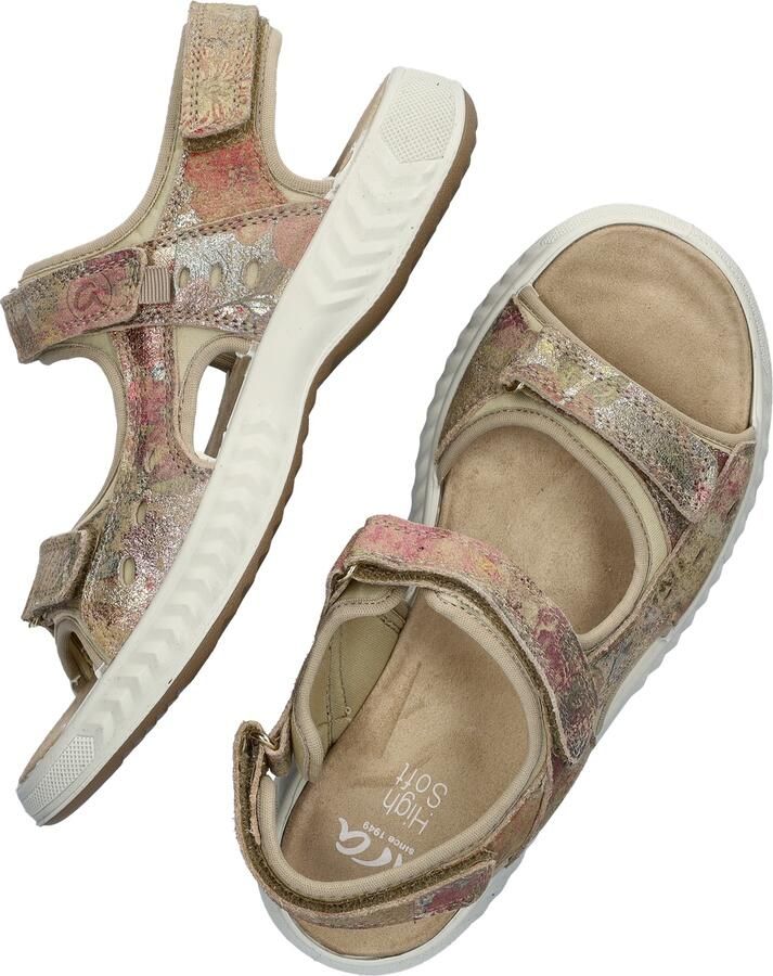 Ara Avio suède sandalen beige roze