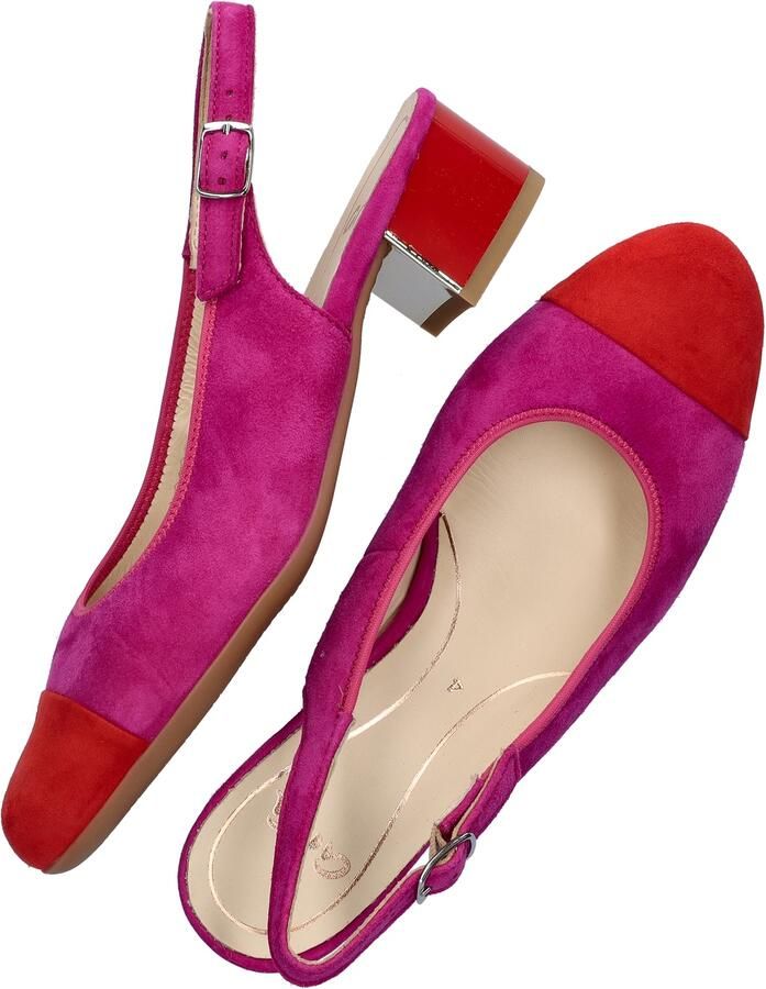 Ara Nizza 2.0 suède slingback pumps roze rood - Foto 3