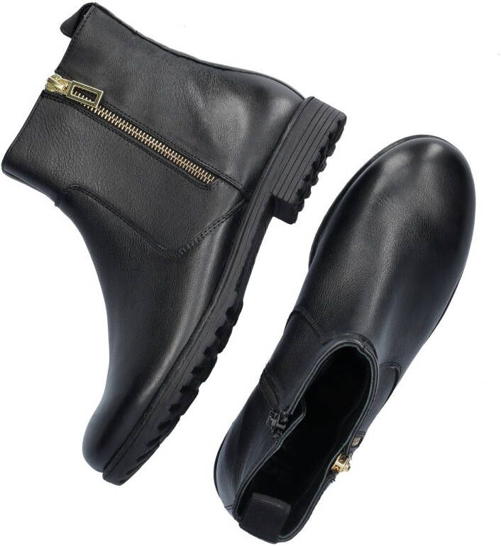 Ara Zwarte leren enkellaars met gouden rits Black Dames - Foto 9