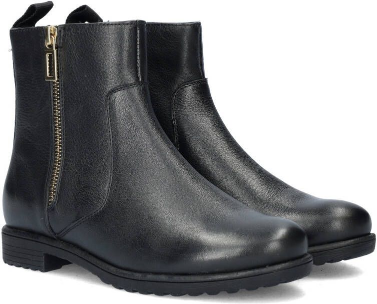 Ara Zwarte leren enkellaars met gouden rits Black Dames - Foto 8