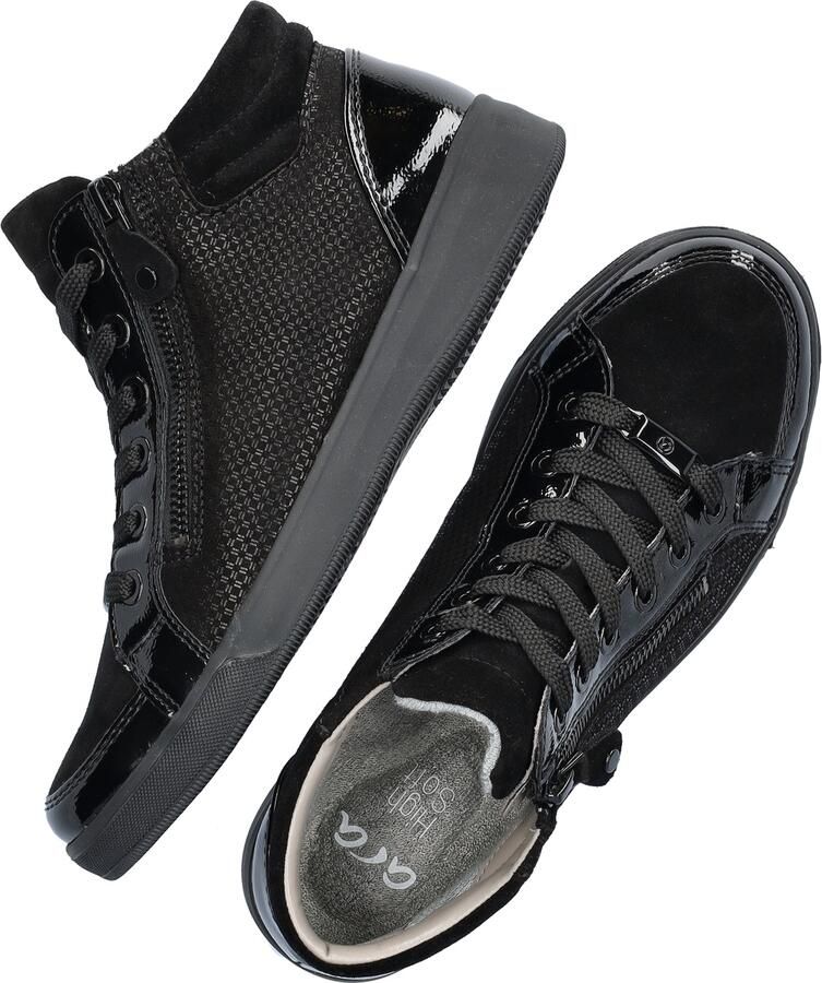 Ara 1224499 OM-ST-HIGH-SOFT Hoge sneakersVeterboots s veterschoenen s sneakersHalf-hoge schoenen Zwart - Foto 4
