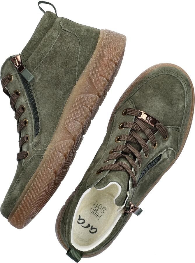 Ara Rome dames hoge sneaker Groen - Foto 2