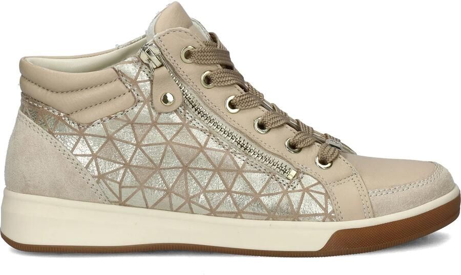 Ara Rome high dames hoge sneaker Beige multi - Foto 2