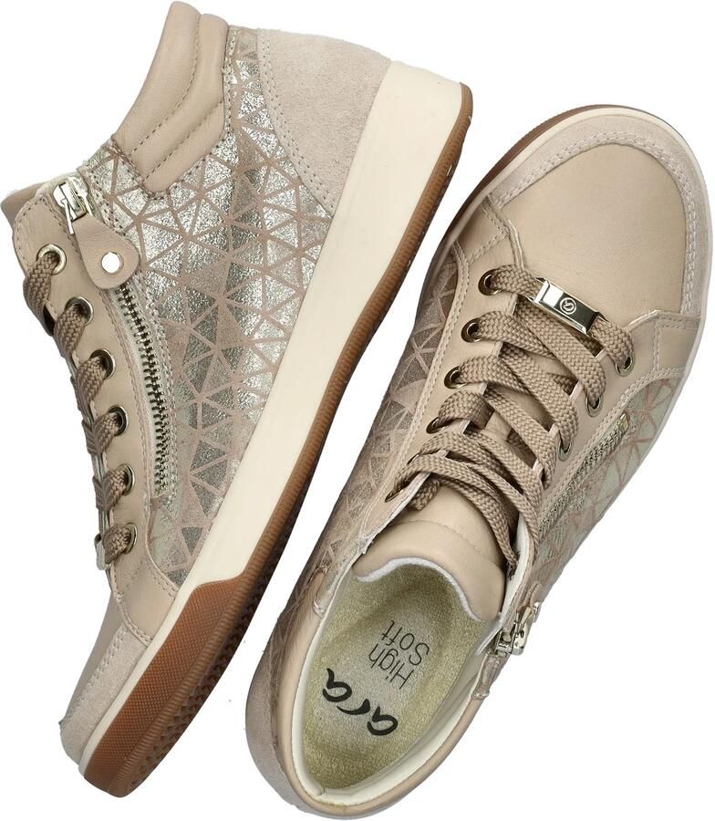 Ara Rome high dames hoge sneaker Beige multi - Foto 3