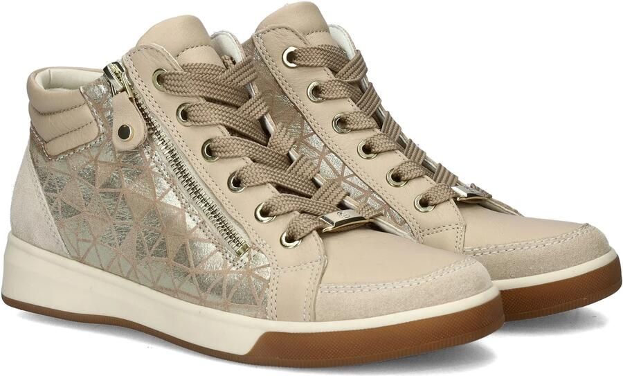 Ara Rome high dames hoge sneaker Beige multi - Foto 5