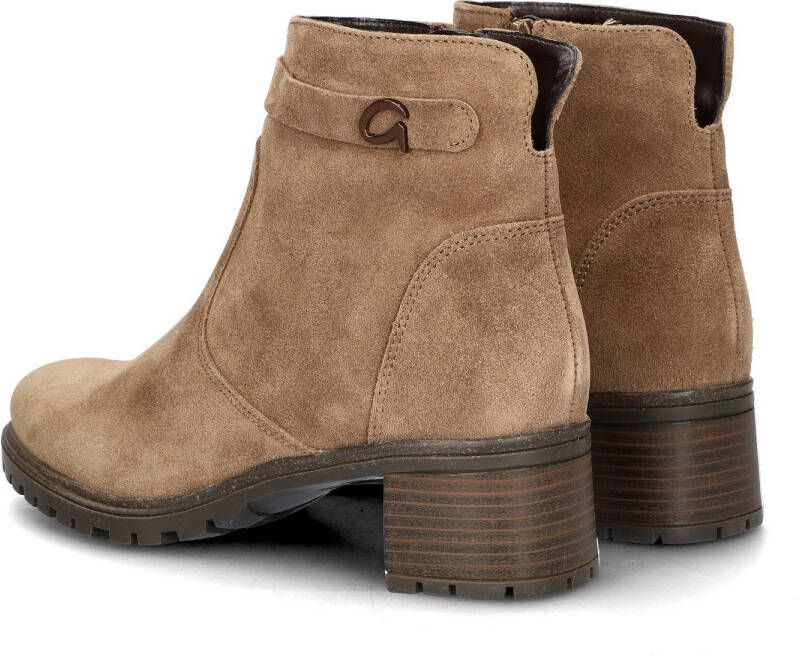 Ara gevoerde suède enkellaarzen taupe