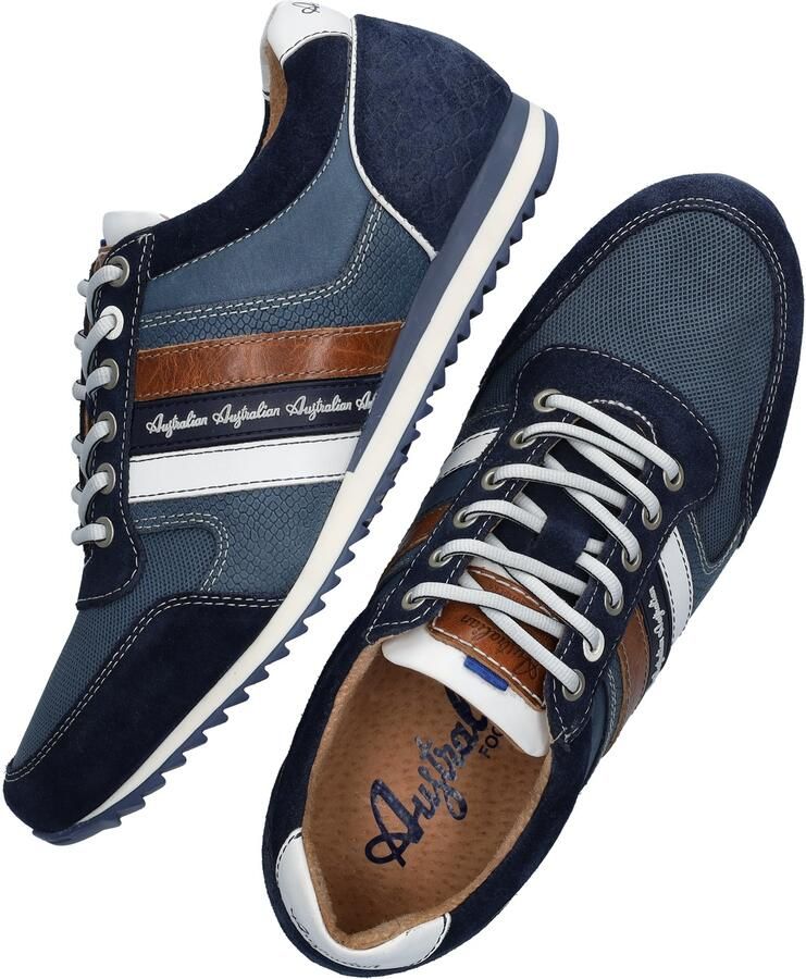 Australian Blauwe Suède Lage Sneakers Camaro Multicolor - Foto 6