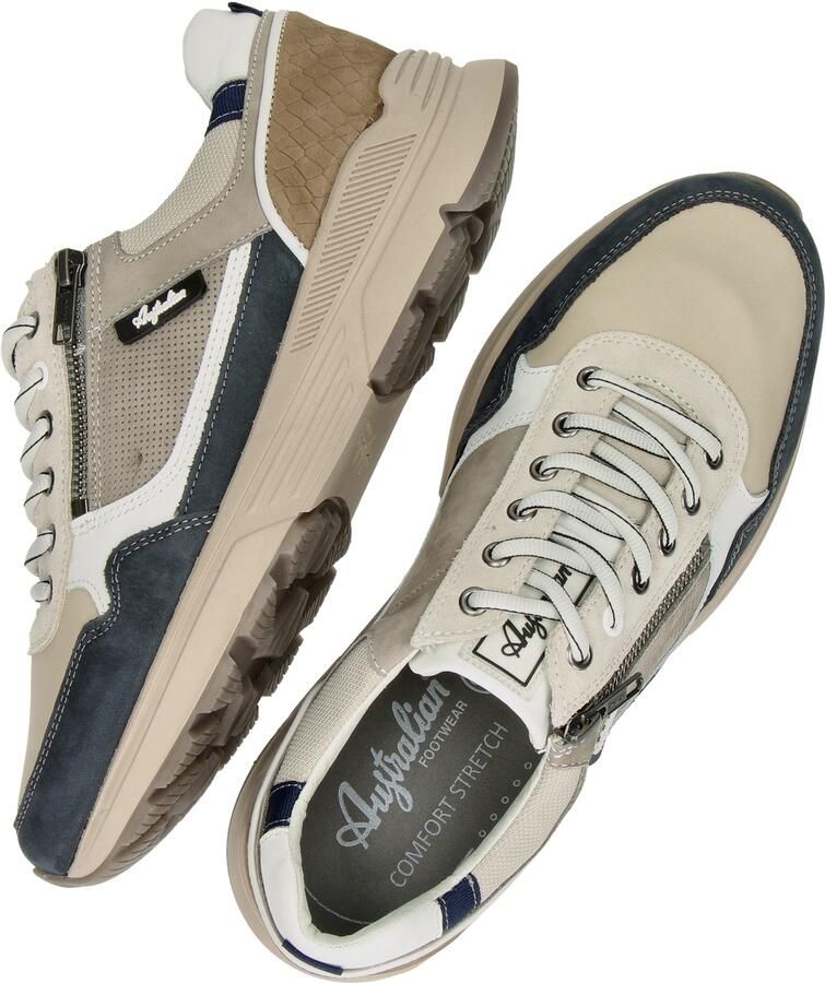 Australian Sneaker Connery Wijdte K 15.1682.03-L68 Taupe Beige Combi - Foto 4