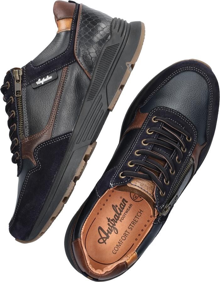 Australian Sneaker Connery Wijdte K 15.1682.01-SJS Blue Cognac Brown - Foto 2