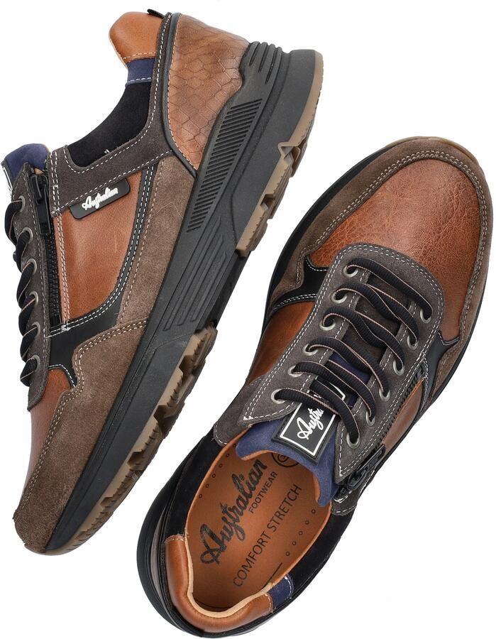 Australian Connery Sneakers Heren Bruin - Foto 4