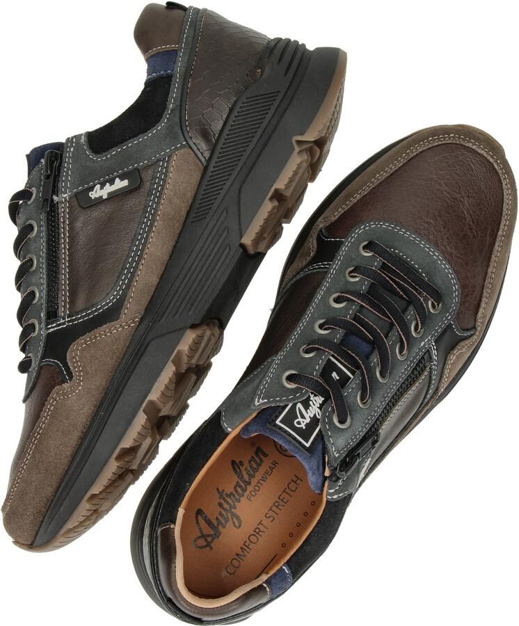 Australian Connery Sneakers Heren Bruin - Foto 5