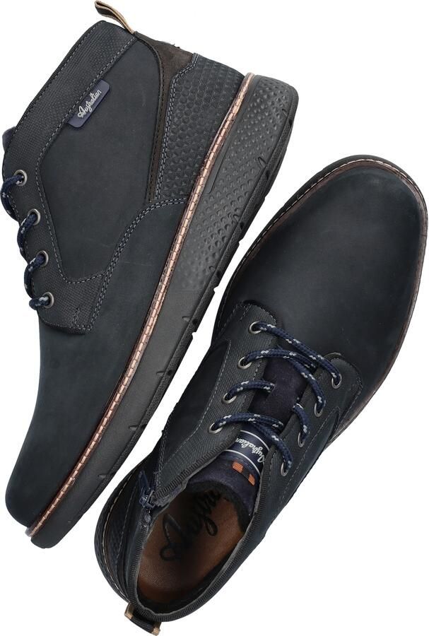 Australian Daryl S00 Blue Veterschoenen Halfhoog Blauw Nubuck Heren Basisinformatie Blauw - Foto 4