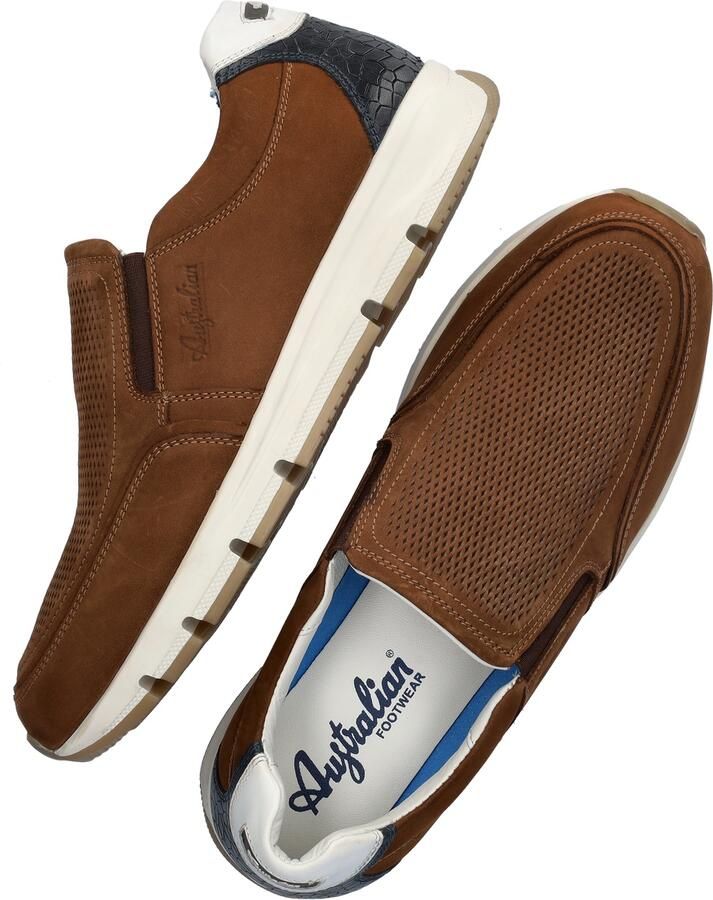 Australian Heren Instappers & Mocassins Eagle Cognac - Foto 10