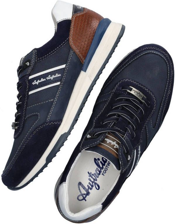 Australian Blauwe Leren Sneakers met Comfortabele Pasvorm Blue Heren - Foto 17