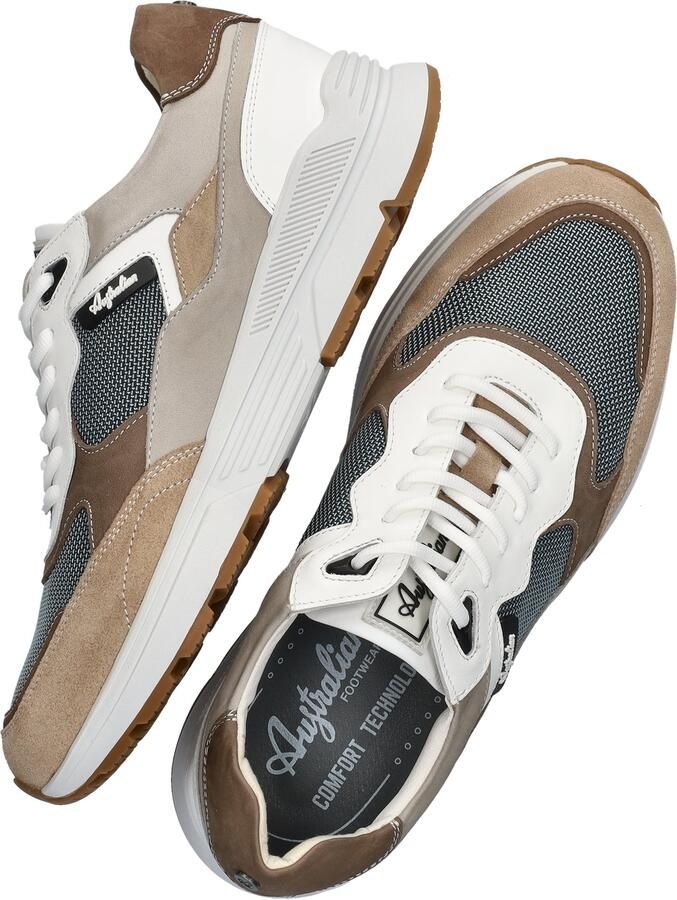Australian Halifax KI5 Sneakers Grey Beige White Nubuck Heren Breedte H Grijs Beige Wit - Foto 7