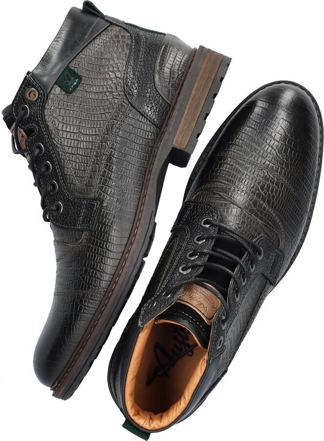 Australian Footwear Australian Montenero Veterboots Laarzen Met Veters Heren Zwart - Foto 3