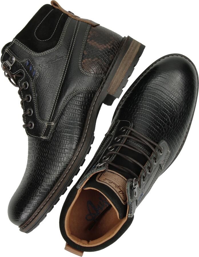 Australian Footwear Zwarte Australian Veterschoenen Rick Leather - Foto 2