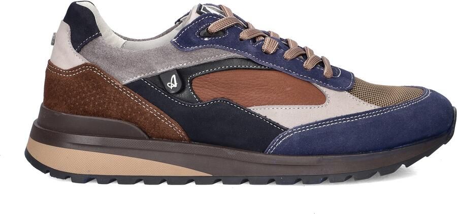 Australian Footwear Australian Sparrow S11 Blue Taupe Sneakers Blauw Taupe Leer Combi Heren Blauw Taupe - Foto 3