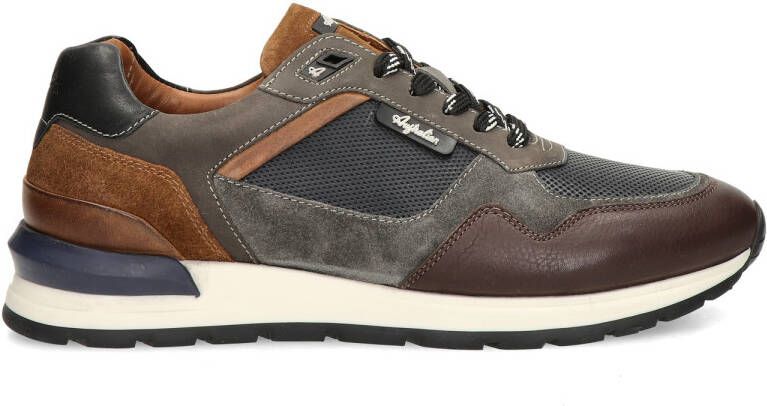 Australian Novecento leren sneakers blauw cognac