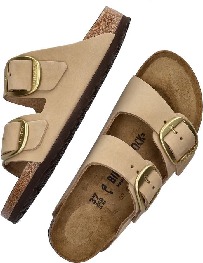 BIRKENSTOCK Slippers Dames Arizona Big Buckle Maat: 41 Materiaal: Nubuck Kleur: Beige - Foto 11