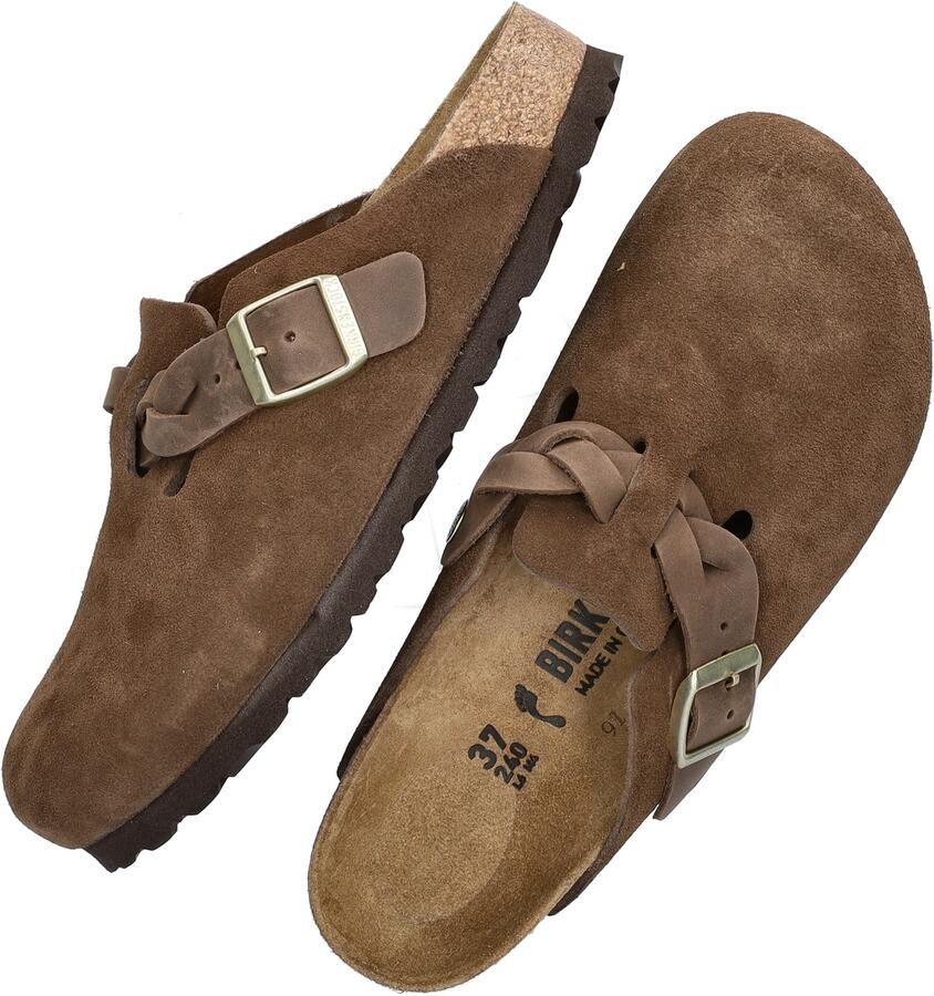 BIRKENSTOCK Instappers Dames Boston Braided Maat: 36 Materiaal: Suède Kleur: Bruin - Foto 8