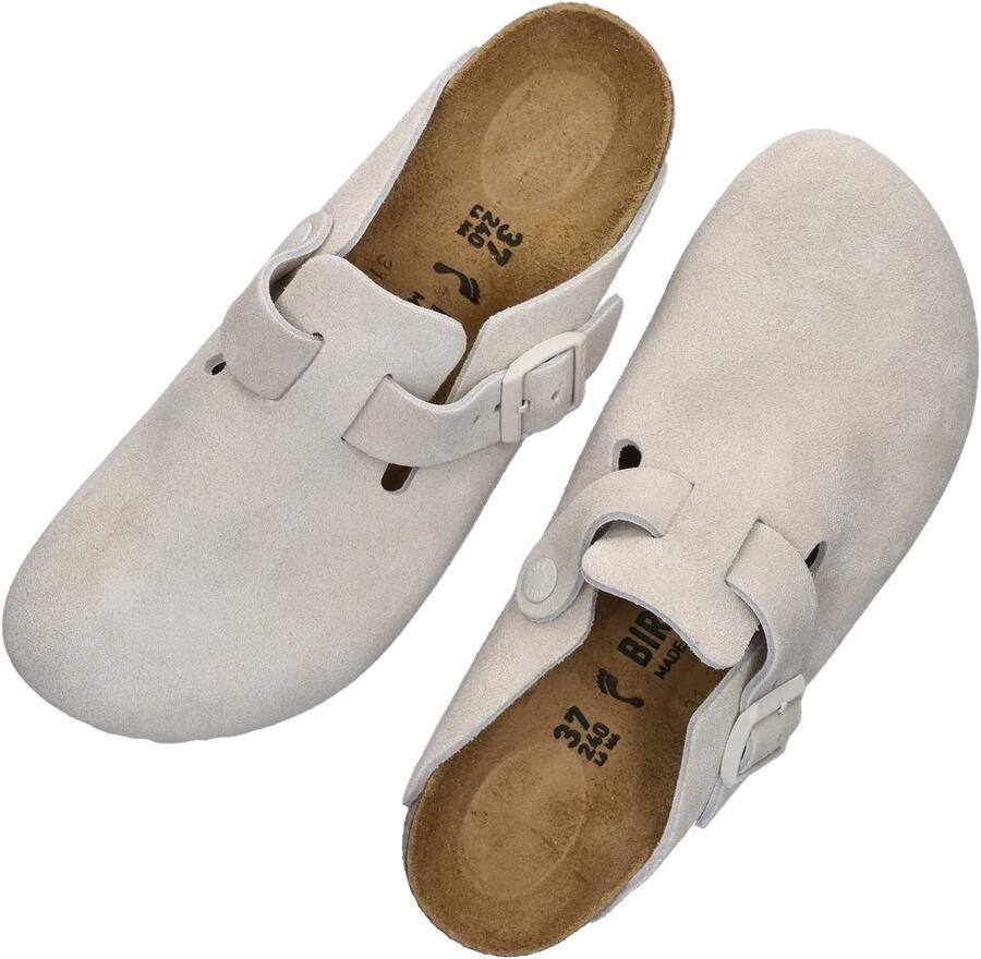BIRKENSTOCK Instappers Dames Boston Maat: 39 Materiaal: Suède Kleur: Beige - Foto 6