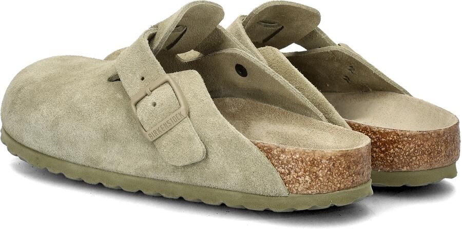 Birkenstock Suede Leather Boston Platte Schoenen Green - Foto 9
