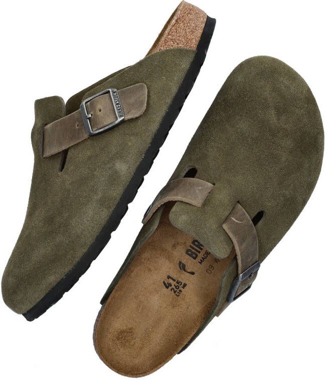 Birkenstock BOSTON SYNTHETICS Heren slippers Groen - Foto 4