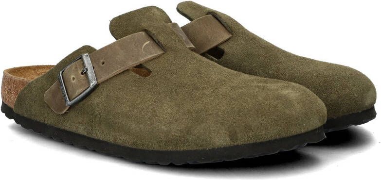 Birkenstock BOSTON SYNTHETICS Heren slippers Groen - Foto 5